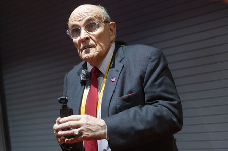 ジュリアーニ元ニューヨーク市長=2024年7月、米ウィスコンシン州ミルウォーキー(EPA時事)