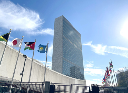 アメリカ・ニューヨークの国連本部＝２０２３年１０月