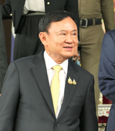 タイのタクシン元首相=8月22日、バンコク