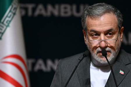 イランのアラグチ外相=6月22日、トルコ・イスタンブール(AFP時事)