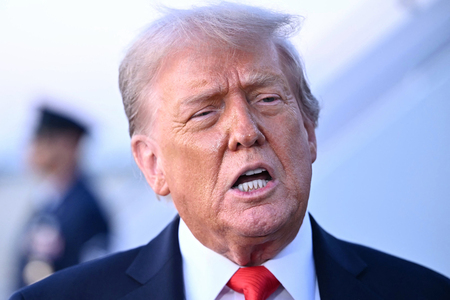 トランプ米大統領＝７日、メリーランド州（ＡＦＰ時事）