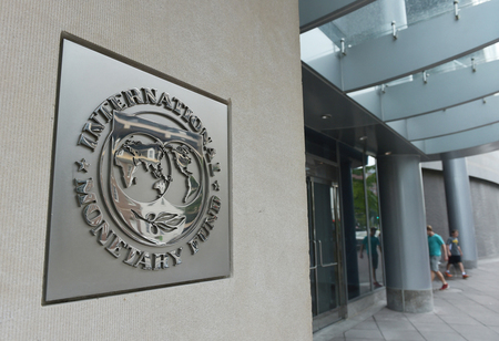 国際通貨基金（ＩＭＦ）本部＝ワシントン（ＡＦＰ時事）