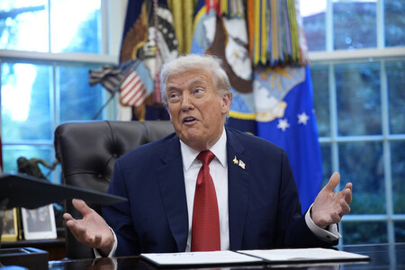 トランプ米大統領＝２５日、ワシントン（ＥＰＡ時事）