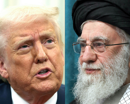 トランプ米大統領(写真左)とイラン最高指導者ハメネイ師(AFP時事)