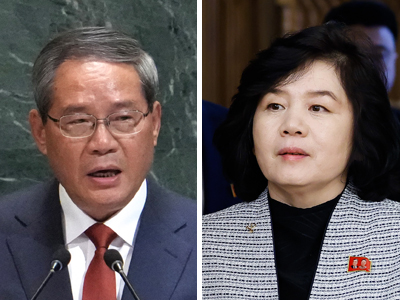 中国の李強首相(写真左、AFP時事)と北朝鮮の崔善姫外相(EPA時事)