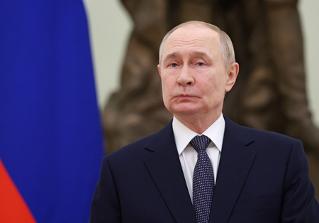 ロシアのプーチン大統領＝２６日、モスクワ（ＥＰＡ時事）