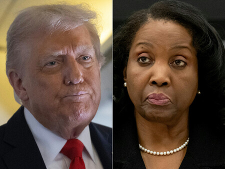 トランプ米大統領（左）と連邦準備制度理事会（ＦＲＢ）のクック理事（ＡＦＰ時事）