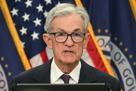 米連邦準備制度理事会(FRB)のパウエル議長=9月17日、ワシントン(AFP時事)