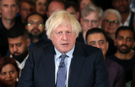 ジョンソン元英首相=2024年7月、ロンドン(EPA時事)
